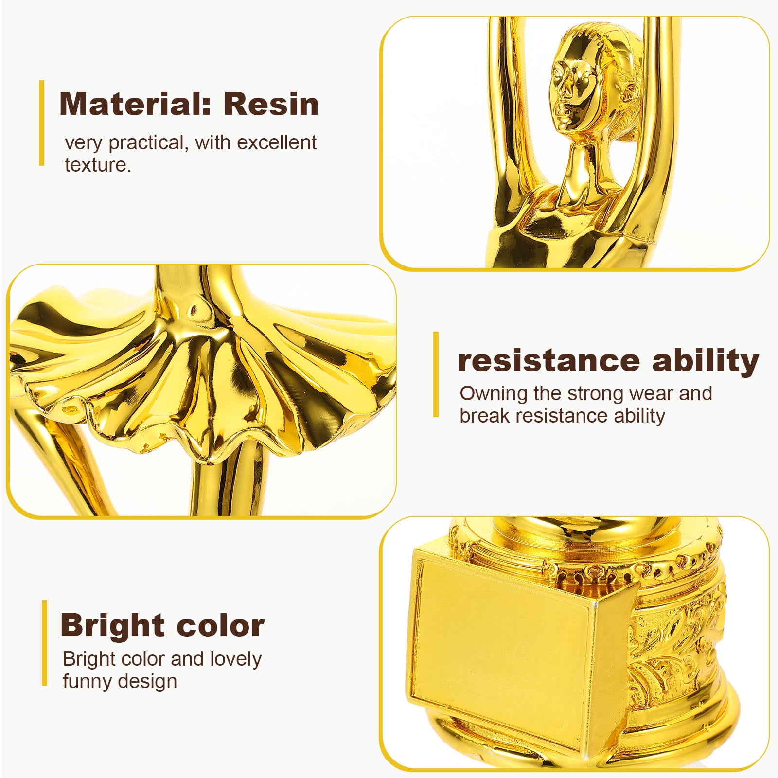 ADDHAT Participation Trophy Souvenir for Dance Competitions 1Pack 11.0x2.6x2.6in