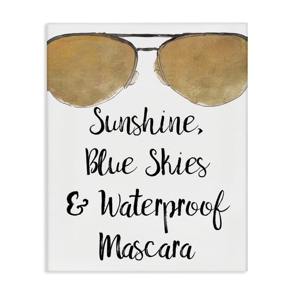 Stupell Industries Art Deco Fun Mascara Phrase Canvas Art, 16 x 20, by Lanie Loreth