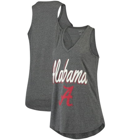 Alabama Charcoal - Alabama Crimson Tide Women's At Ease V-Neck Tank Top - Charcoal