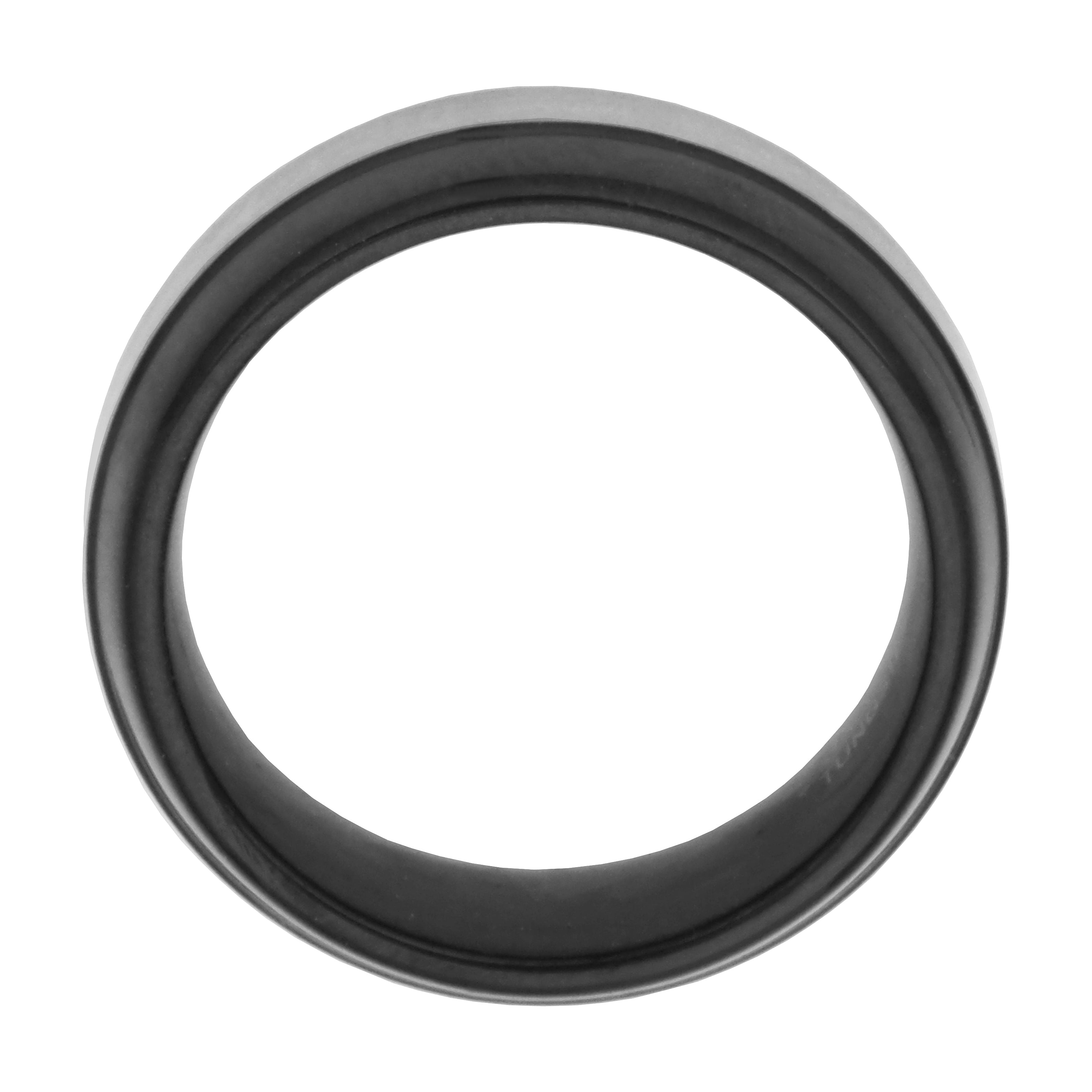 Sapphire Tungsten 8mm Black Finish Two-Tone Comfort Fit Wedding Bands Rings for Men, Size 12