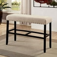 thumbnail image 2 of Banc de Bar Style Rustique, Noir Antique et Ivoire, 2 of 2