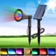 thumbnail image 1 of Aleko Ultra Potente 7 LED Solar Powered Outdoor Lights IP65 Impermeable Solar Outdoor Spotlight, 2 Modes Solar Powered Solar Panel Iluminación de rotación ajustable para Garden Yard Pathway ACTIVE Biensenido a ACTIVE, 1 of 3