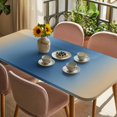 thumbnail image 3 of Navy Blue Yellow Ombre Table Cloths for 6 Foot Rectangle Tables, Farmhouse Modern Gradient Art Patio Waterproof Elastic Fitted Tablecloths, Washable Rectangular Table Cover for Camping, 3 of 8