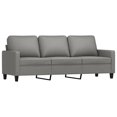 thumbnail image 3 of vidaXL 2 Piece Sofa Set with Cushions Dark Grey Fabric, 3 of 4