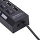 thumbnail image 1 of Divisor de concentrador USB 2.0 de alta velocidad de 7 puertos con interruptor de encendido/apagado para computadora portátil (negro) Ehuebsd  Para estrenar, 1 of 9
