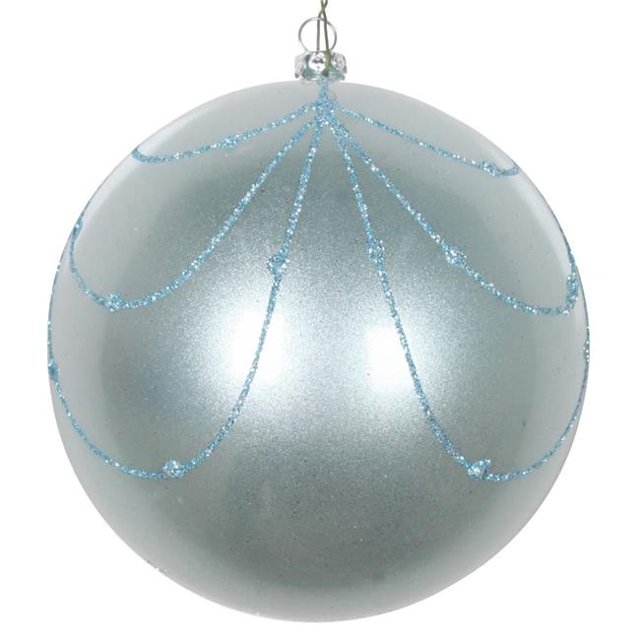 Vickerman MT194632D 4.75 in. Baby Blue Candy Curtain Ornament - 4 per Bag