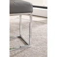 thumbnail image 4 of Plata Import Reign Tufted Metal Bench in Gray Faux Leather, 4 of 4