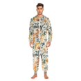 thumbnail image 3 of FORMRS Onesies Pajama for Adults Unisex Hoodie Winter Jumpsuit One Piece Sleepwear, Sizes S-2XL, Whimsical Leaves, 3 of 7