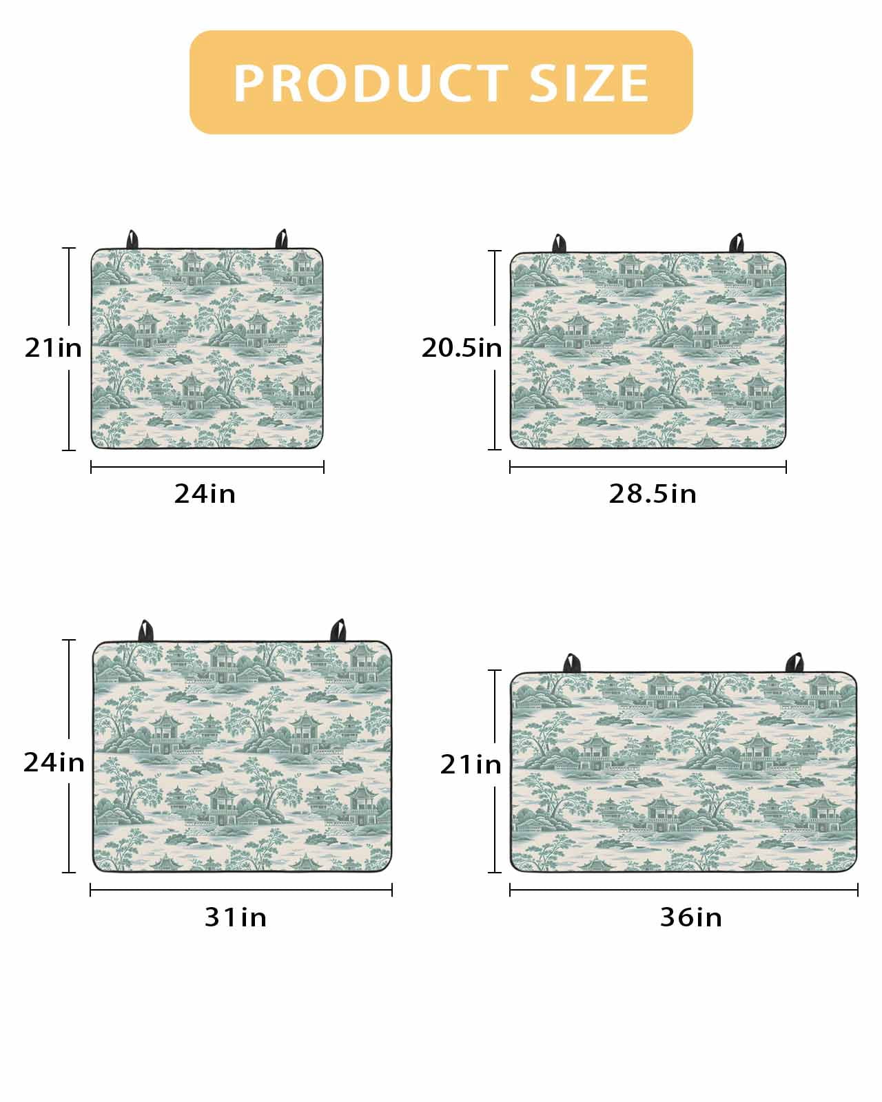 nqOlkjepod Large Induction Cooktop Protector Mat 24"x21", Teal Garden Stove Top Covers for Electric Stove, Modern Art Building Trees Rock Landscape Stove Burner Cover Mats, Glass Top Stove Cover