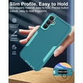 thumbnail image 5 of for Samsung Galaxy A15-5G Phone Case, and Screen Protector, Dust-Proof Port Cover, Full Body Non-Slip Rubber Covered, Wear-Resistant & Drop-Proof, Support Magnetic Car Mount, Mint/Teal, 5 of 16