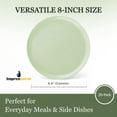 thumbnail image 3 of Impresserve Edge Collection 8" Disposable Plates, Mint Green (20 Pack) Heavy-Duty Plastic Dinnerware for Appetizers, Weddings, Parties, and Catering, 3 of 9