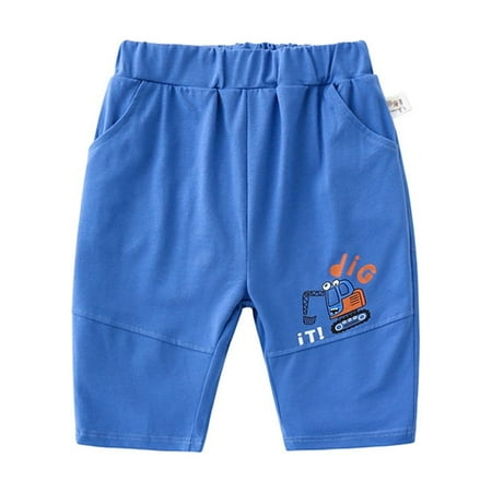 

LYMAYTER 1-8 Years Baby Boys Summer Cotton Shorts Casual Cartoon Shorts for Kids Toddler