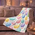 thumbnail image 6 of Colorful Easter Egg Floral Pattern, Festive Holiday Scene, Warm Flannel Blanket for Living Room and Reading Nook with Detailed Artwork, Art Lovers Easter Gift, Festive Home Decor, 6 of 9