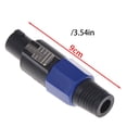 thumbnail image 3 of Riwesomey Conector de altavoz de 4 pines, 2 piezas, amplificador de Conductor, adaptador de Audio de extremo de altavoz, accesorio profesional de repuesto Artesanía Riwesomey TO010399-00B, 3 of 6