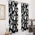 thumbnail image 3 of Paw Print 2pcs Blackout Curtains For Living Room Bedroom Grommet Top Window Set for Left And Right Biparting Open, 3 of 6