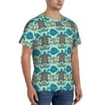thumbnail image 2 of Bixox Men's Turtles And Seahorses Printed Short Sleeve Skinny Athletic T-Shirt, 2 of 6