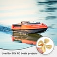 thumbnail image 4 of RC Boat Propeller, 4 Blades Propellers 4mm Hole Dia 55mm OD CW Clockwise Rotating Drill Propeller, Gold, 4 of 6