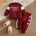 thumbnail image 2 of UAYOTSE Baby Girl Fall Winter Letter Graphic Sweatshirt + Joggers 2Pcs Set Toddler Casual Outfit Size 18-24 Months, 2 of 8