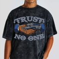 thumbnail image 2 of 9 Flint Grey French Blue 9s Washed Shirt, Trust No One Snake, Shirts Match Sneakers, 2 of 3