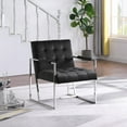 thumbnail image 6 of Luxor Blue Velvet Modern Accent Chair in Silver, 6 of 6