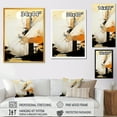 thumbnail image 4 of Designart "Gold and Grey Sunset Collage II" Abstract Canvas Wall Art - Modern Black Abstract Collages Entryway Wall Art Print, 4 of 6