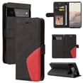thumbnail image 1 of Case for Google Pixel 6 Leather Wallet Book Flip Folio Stand View Cover - Black, 1 of 5