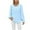 Blue, variant on FAIWAD Womens Long Sleeve Blouse Mock Neck Solid Color Puff Sleeve Office Tops Loose Trendy Casual Work Shirt