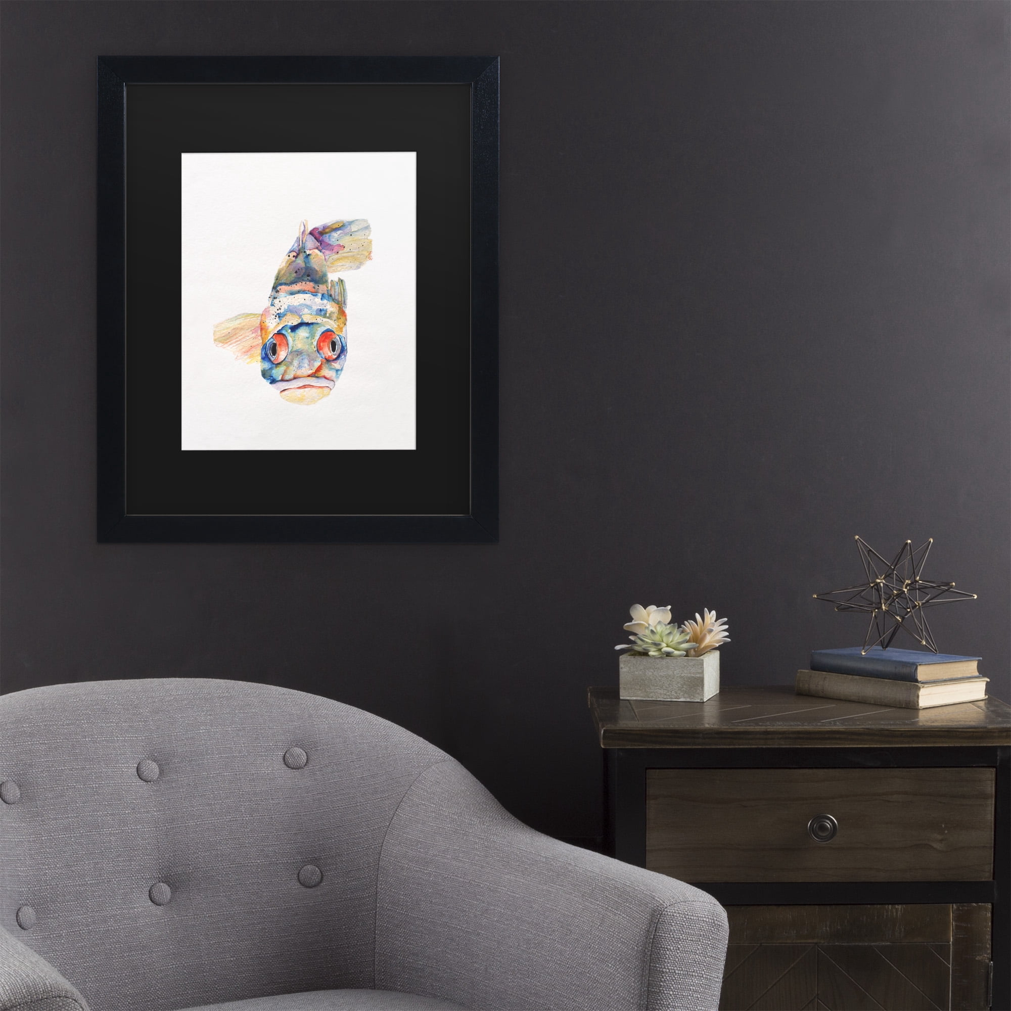 Trademark Fine Art 'Blue Fish' Canvas Art by Pat Saunders-White