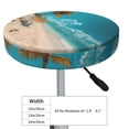 thumbnail image 4 of Round Bar Stool Seat Covers, Shopping Cart On Tropical Beach Elastic Round Chair Cover Stool Seat Slipcover Bar Stool Cushions Round Pad for 12-14 inch, 4 of 7