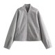 thumbnail image 4 of Chaqueta Bomber informal holgada para mujer, abrigo de lana informal de Color liso, ropa de abrigo de manga larga con bolsillo, Primavera, novedad, 4 of 5