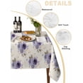 thumbnail image 2 of Purple Spring Floral Table Cloth, Waterproof Tablecloth for Rectangle Tables, Farmhouse Flowers Modern Art Reusable Washable Fabric Table Cover for Restaurant Kitchen Dining Tables 60"x84", 2 of 9