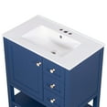 thumbnail image 6 of 30inch Transitional Vanity For Bathroom. Blue Finish. Solid Wood & . Ceramic Sink. Multifunctional Storage With 2 Drawers And Cabinet. Soft Close Hinges 30" Bathroom + Rectangular Functional Spaces., 6 of 6