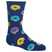 Hot Sox Kids Donut Crew Socks, S/M, Blue