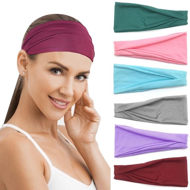 Diadema Para Mujeres Y Hombres Diadema Ancha Elástica Banda Para El Sudor Transpirable Antideslizante Diademas Deportivas Para Correr Senderismo Fitness Y Yoga Eigraketly OD015084-02