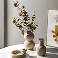 thumbnail image 4 of Jarrón de cerámica minimalista escandinavo con flores secas para decoración de sala de estar y consola de TV, 4 of 8