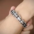 thumbnail image 5 of Gothic Punk Bracelet Titanium Steel Bangle Retro 7.48 inches, 5 of 8