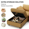 thumbnail image 5 of 100" L-Shaped Modular Sofa, Cat-Scratch-Resistant Faux Leather, with Hidden Storage, 5 of 8