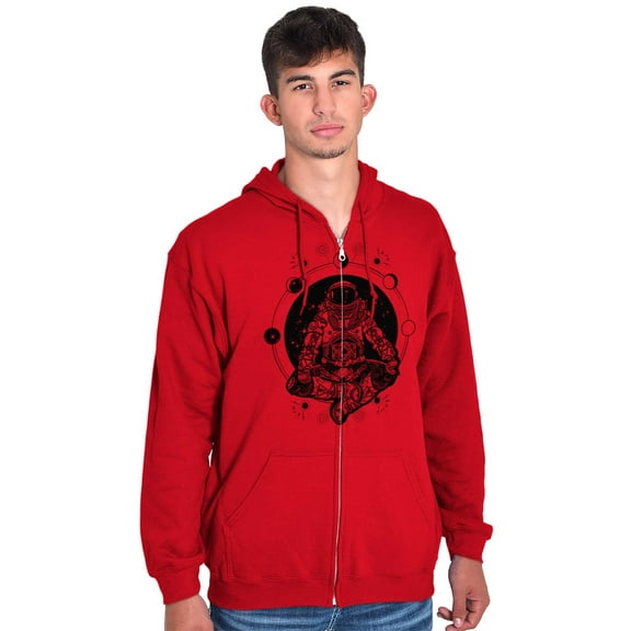 Cosmos Astronaut Space Stylish Unisex Fleece Graphic Zip Up Hoodie Brisco Brands 2X