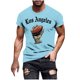 thumbnail image 2 of Tops para hombre, blusas y camisas de manga corta con cuello redondo para hombre, jersey informal con cuello redondo estampado para hombre, pantalones cortos deportivos para fitness, blusa de poliéste, 2 of 5