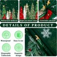 thumbnail image 3 of PHOGARY 3 Pieces Christmas Tablecloth Snowflakes Table Cloth Rectangular Holiday Tablecloth 54 x 108 Inch Plastic Table Cover for Christmas Party Dining Decor - Green, 3 of 7