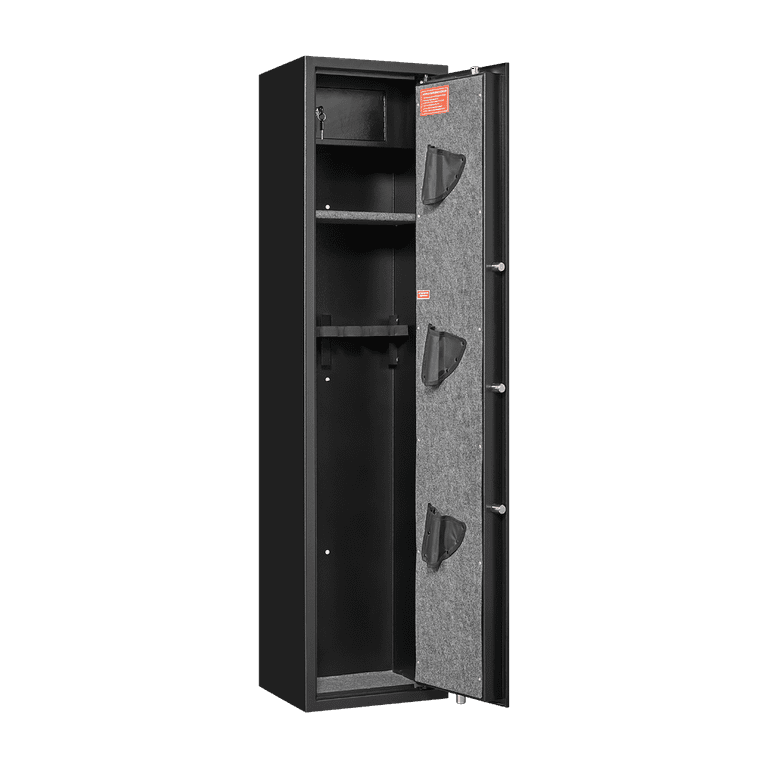 Omethey 5-7 Biometric Fingerprint With LCD Keypad, LED Light, 3 Adjustable Racks Gun Safes