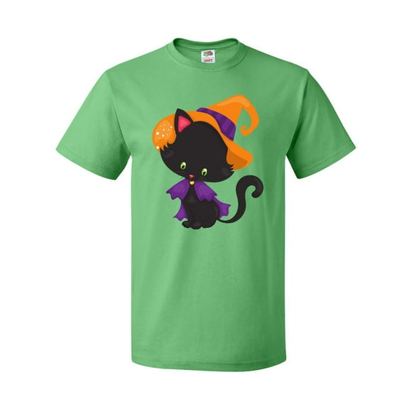 Inktastic Halloween Cat, Cute Cat, Black Cat, Witch Hat T-Shirt