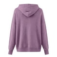 thumbnail image 5 of Sweaters for Women Crew Neck Soft Wool Hoodies Lightweight Cozy Knitted Drawstring Hooded Pullover, 5 of 5