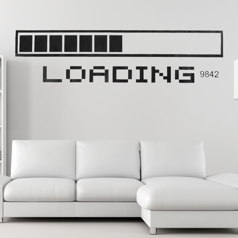 Qiilu Computer Game Loading Removable Wall Sticker Decal Children Living Room Bedroom Home Decor Wall Decal Home Decor