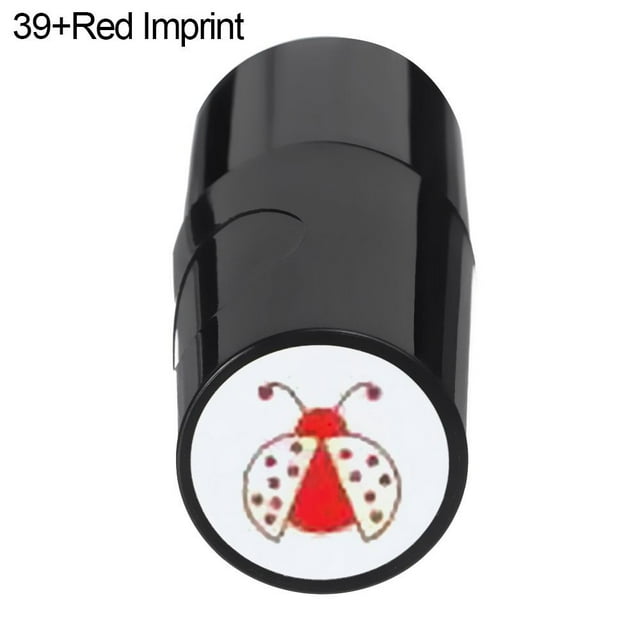 Golf Accessories Symbol Golf Ball Stamper Stamp Marker Impression Seal Quick-dry Golf Training Aids 39-Red Imprint