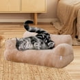 thumbnail image 1 of Sofá para gatos, sofá para mascotas, sofá cama para mascotas, parte inferior antideslizante, cómoda y duradera, cama para dormir para gatos, mini sofá , CAFÉ Café, 1 of 8