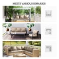 thumbnail image 5 of Outsunny Patio Chair Cushions Set of 2 with Seat Cushion & Backrest, Fade Resistant 24" x 24" Seat Replacement Cushion Set, Beige, 5 of 9