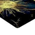 thumbnail image 2 of Ambesonne Astrology Fitted Sheet 2 Pcs Set, Moon and Sun, Twin XL, Petrol Blue Yellow, 2 of 3