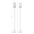 thumbnail image 2 of Z-Lite Hartwell 4 Light Outdoor Post Mounted Fixture in Sand Black color,Aluminum frame, 2 of 8