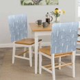 thumbnail image 5 of Blue Bohemian Dining Chair Back Cover Only, Abstract Stripes Texture Geometric Pattern Set of 8 Chair Back Covers, Removable Washable for Dining Room, Banquet & Holiday Decoration, 5 of 9